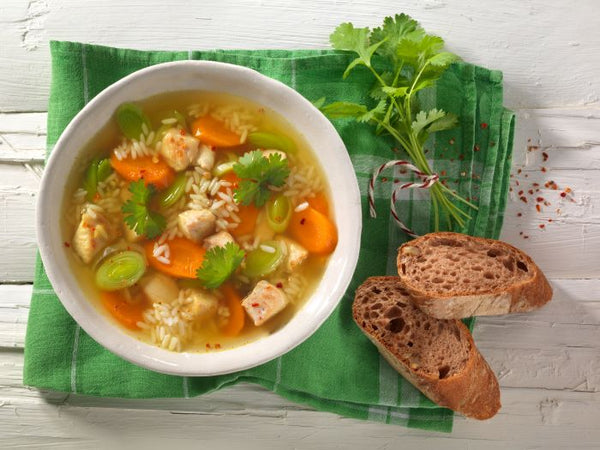 Curry-reissoep met kalkoen en koriander