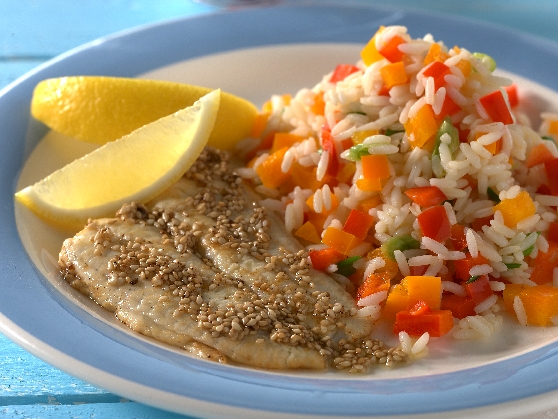 Schollenfilet Paprikareis Schollenfilet Paprikareis