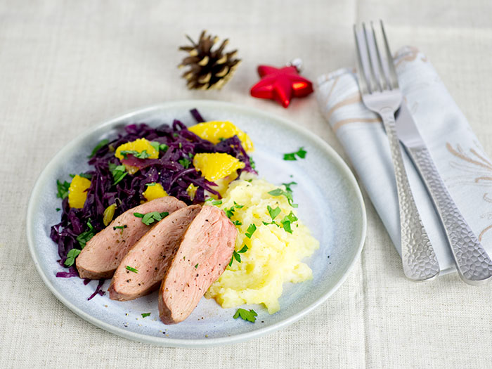 Entenbrust Rotkohl1